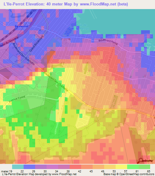 L'Ile-Perrot,Canada Elevation Map