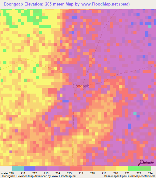 Doongaab,Somalia Elevation Map