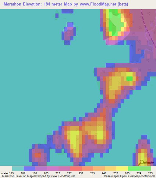 Marathon,Canada Elevation Map