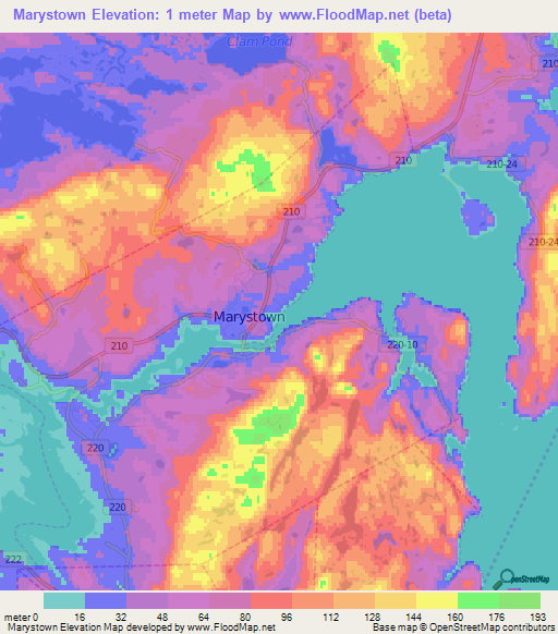 Marystown,Canada Elevation Map
