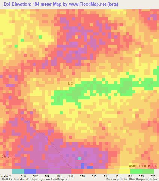 Dol,Somalia Elevation Map