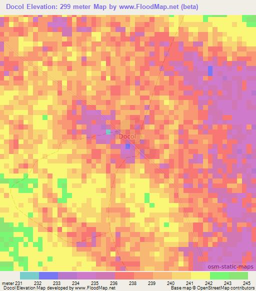 Docol,Somalia Elevation Map