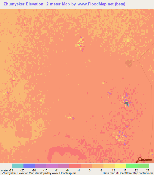 Zhumysker,Kazakhstan Elevation Map
