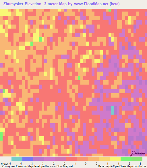 Zhumysker,Kazakhstan Elevation Map