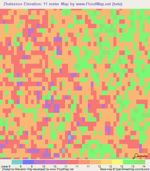 Zheleznov,Kazakhstan Elevation Map