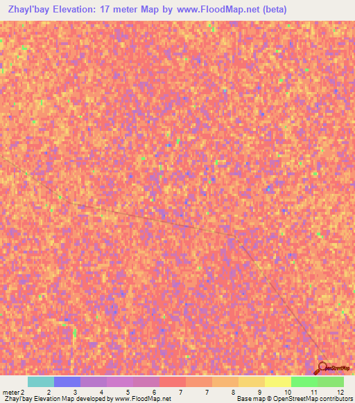 Zhayl'bay,Kazakhstan Elevation Map
