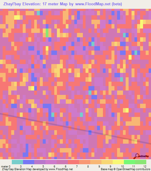 Zhayl'bay,Kazakhstan Elevation Map