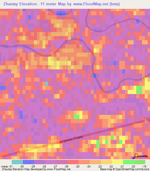 Zhautay,Kazakhstan Elevation Map