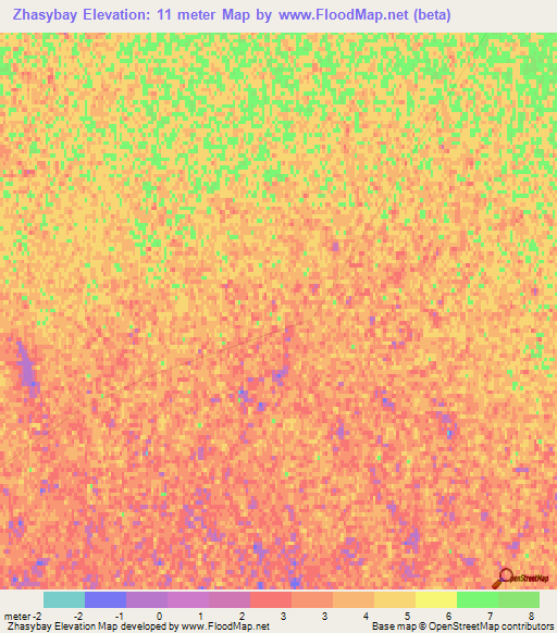 Zhasybay,Kazakhstan Elevation Map