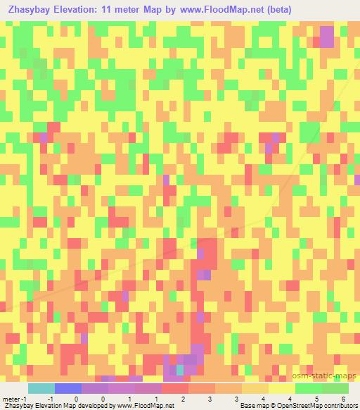 Zhasybay,Kazakhstan Elevation Map