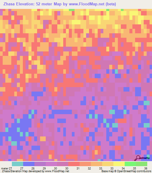Zhasa,Kazakhstan Elevation Map