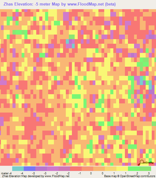 Zhas,Kazakhstan Elevation Map