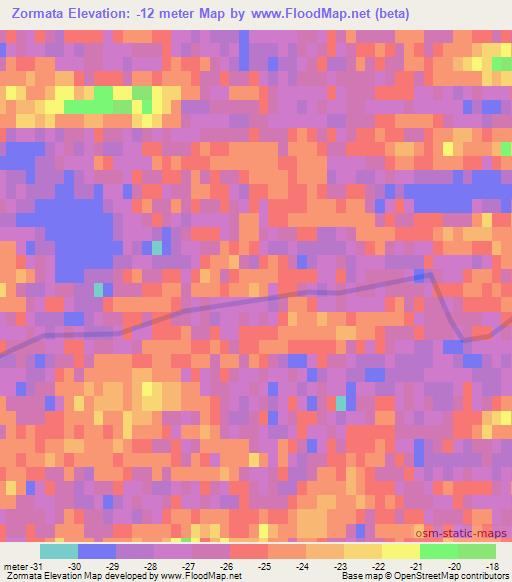 Zormata,Kazakhstan Elevation Map