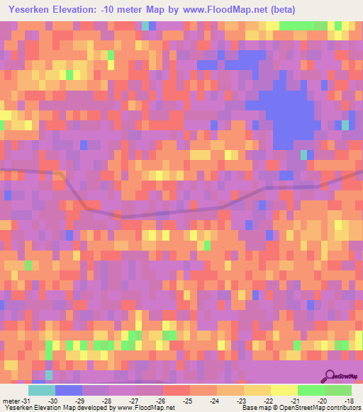 Yeserken,Kazakhstan Elevation Map