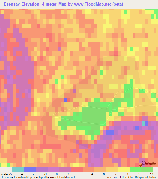 Esensay,Kazakhstan Elevation Map