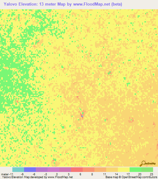 Yalovo,Kazakhstan Elevation Map