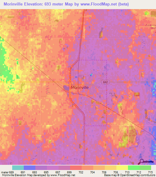 Morinville,Canada Elevation Map