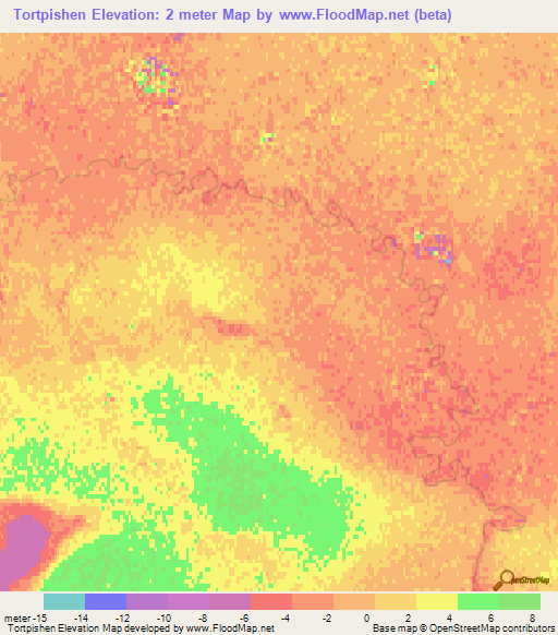 Tortpishen,Kazakhstan Elevation Map