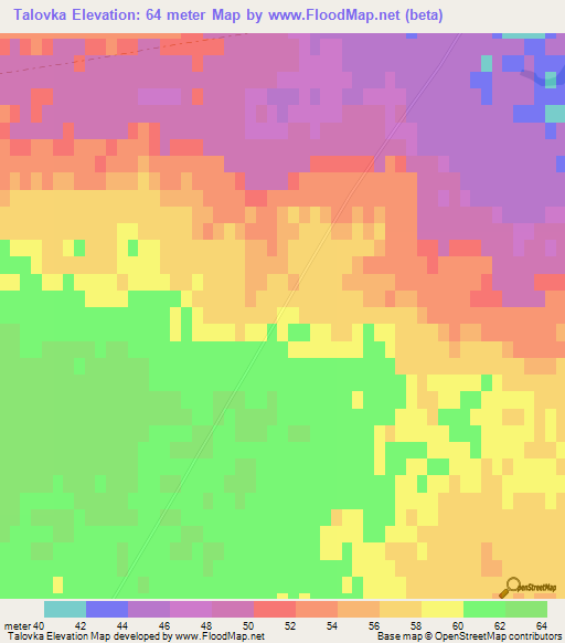 Talovka,Kazakhstan Elevation Map