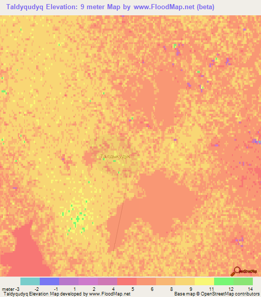 Taldyqudyq,Kazakhstan Elevation Map