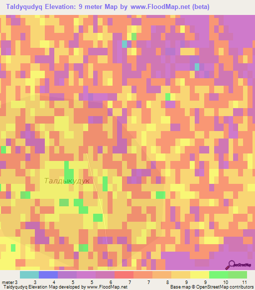 Taldyqudyq,Kazakhstan Elevation Map
