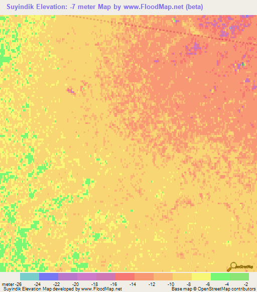 Suyindik,Kazakhstan Elevation Map