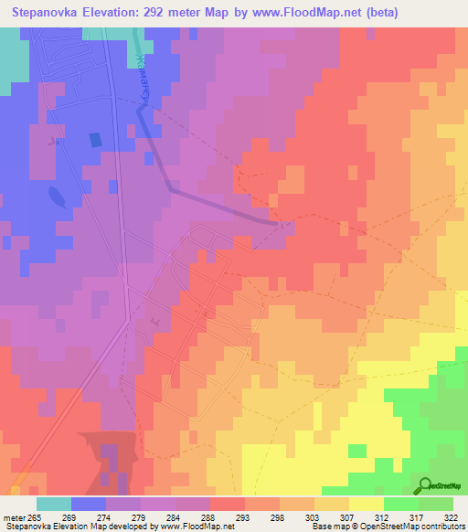 Stepanovka,Kazakhstan Elevation Map