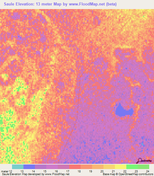 Saule,Kazakhstan Elevation Map