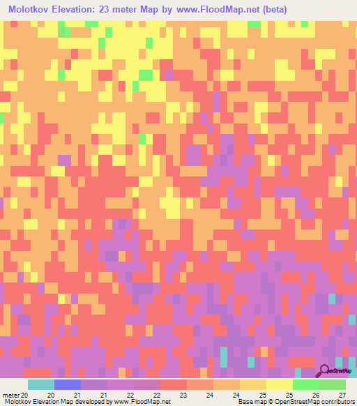 Molotkov,Kazakhstan Elevation Map
