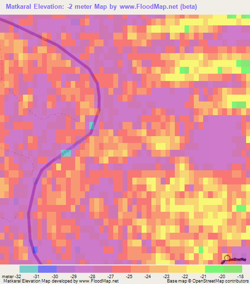 Matkaral,Kazakhstan Elevation Map