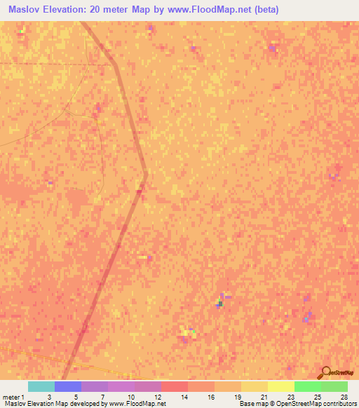 Maslov,Kazakhstan Elevation Map