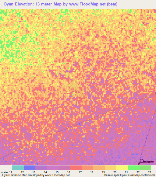 Oyan,Kazakhstan Elevation Map