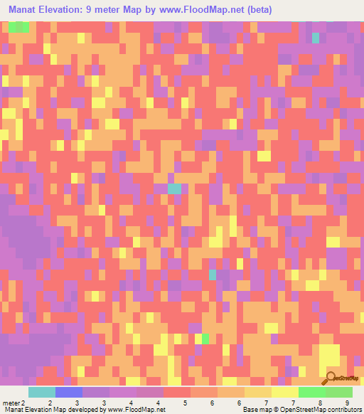 Manat,Kazakhstan Elevation Map