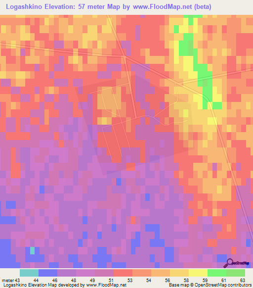 Logashkino,Kazakhstan Elevation Map
