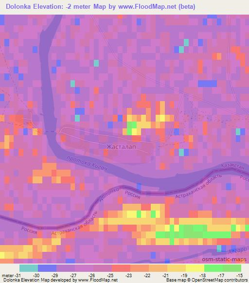 Dolonka,Kazakhstan Elevation Map