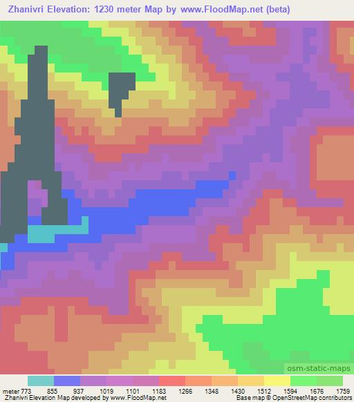 Zhanivri,Georgia Elevation Map