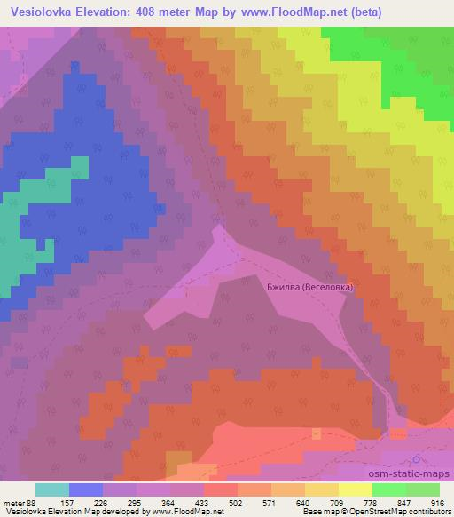 Vesiolovka,Georgia Elevation Map