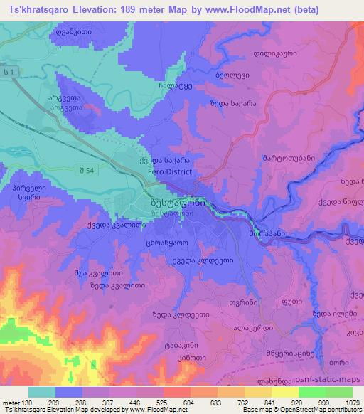 Ts'khratsqaro,Georgia Elevation Map