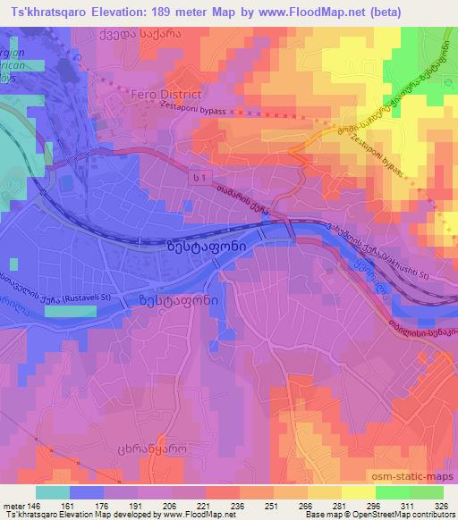 Ts'khratsqaro,Georgia Elevation Map
