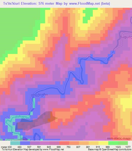 Ts'its'kiuri,Georgia Elevation Map