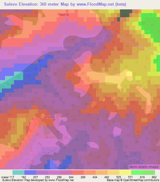 Sulevo,Georgia Elevation Map