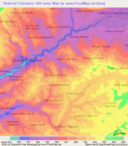 Shuk'rut'i,Georgia Elevation Map