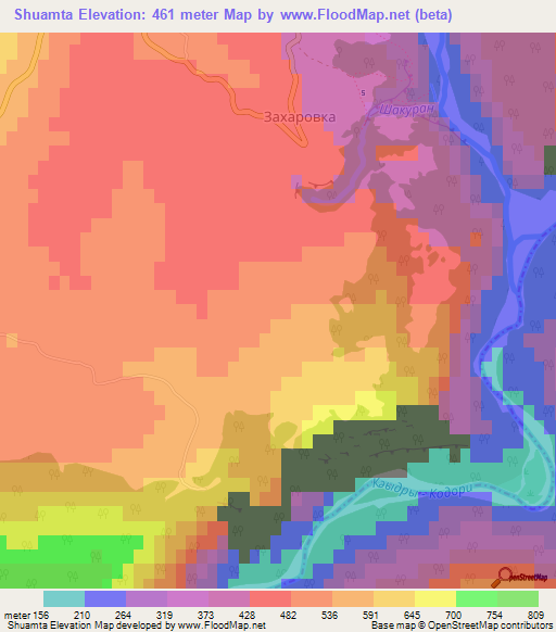 Shuamta,Georgia Elevation Map