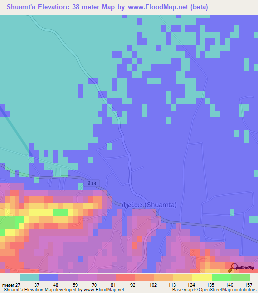 Shuamt'a,Georgia Elevation Map