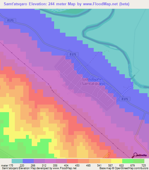 Samt'atsqaro,Georgia Elevation Map