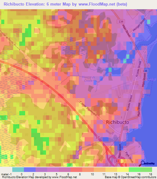 Richibucto,Canada Elevation Map
