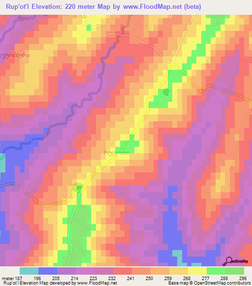 Rup'ot'i,Georgia Elevation Map
