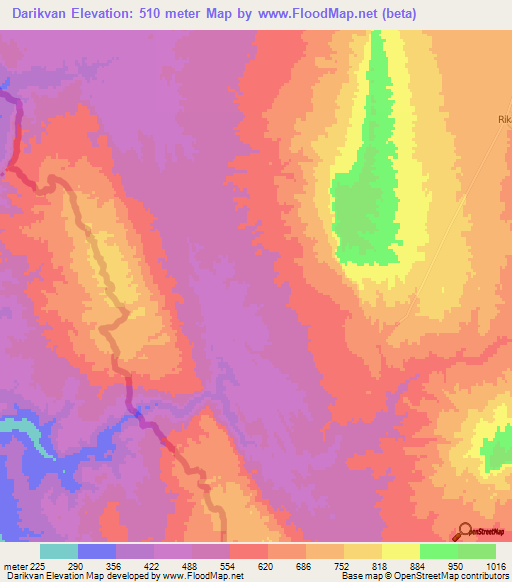 Darikvan,Iran Elevation Map