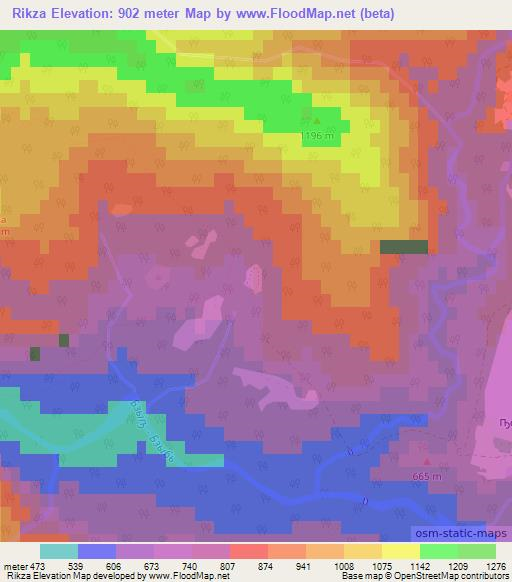 Rikza,Georgia Elevation Map
