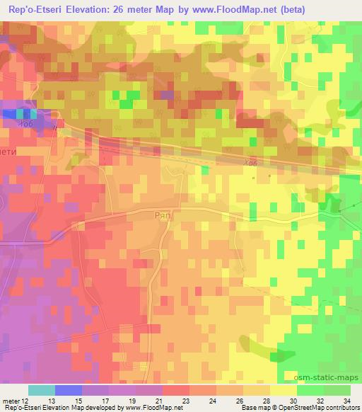 Rep'o-Etseri,Georgia Elevation Map